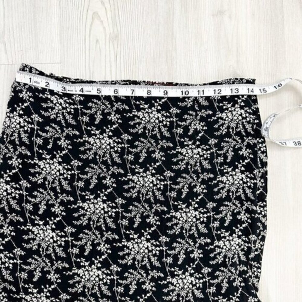 Comptoir Des Cotonniers Floral Ruffled Tiered Skirt Black‎ Extra Small - Picture 9 of 9